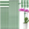 Coloch 96 Stück Orchideen Stäbe, 48 Stück pflanzenstab mit 48 Pflanzenclips und 24 Verbindungsrohren, höhenverstellbar, Pflanzen Stabilisieren Stab für den Garten, 28cm und 43cm