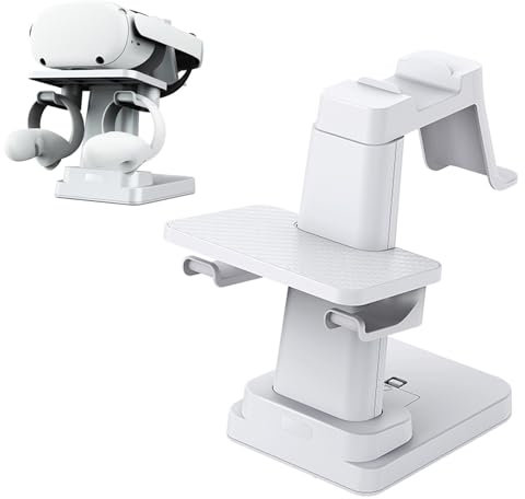 VR Stand Accessories, Headset Stand for Apple Vision pro,VR Stand Holder Compatible with Oculus Quest 2/Pico 4/Vision Pro/Oculus Quest 2/HTC Vive/Valve Index (White)