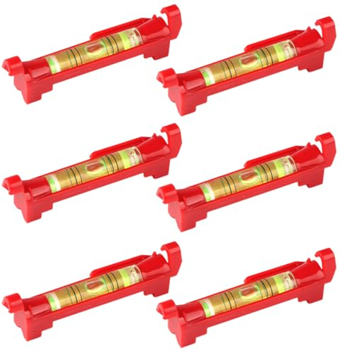 RDNKVB 6pcs Nivel Burbuja Se Puede Colgar Nivel de Burbuja para Cuerda Reutilizable Mini Cuerda Nivel para Fontanería Canalones y Baldosas Colgar Marcos de Cuadros