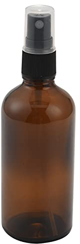 NATHA 100Ml Botella De Aerosol De Vidrio De Color Ámbar Con Spray De Atomizador Negro, Recipiente Recargable Para Uso En Aceites Esenciales/Aromaterapia