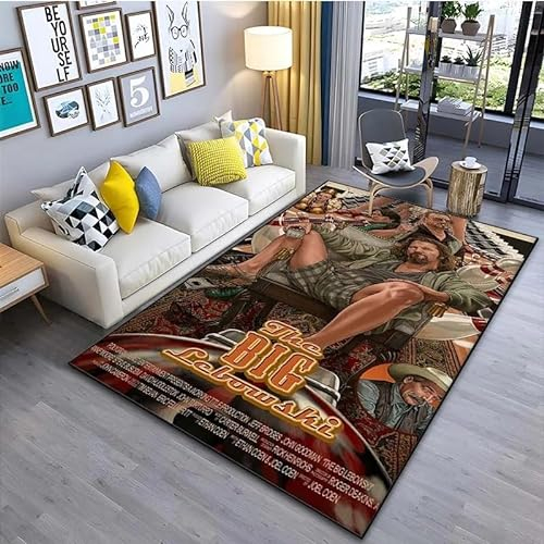 yyxsgdmw Classic The Big L-Lebowski Muster Bodenteppich 15 Größe Wohnzimmer Schlafzimmer Schlafzimmer Nachttisch Badezimmer Fußmatte Bereich Teppich Wohnzimmer Dekor H6418 140×200Cm