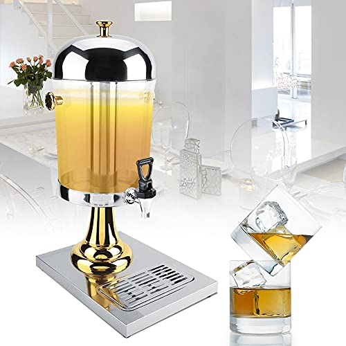 Distributeur de Boissons avec Robinet, Distributeur de Jus 8L avec Distributeur de Boissons en Verre Refroidissant, Machine à Boissons Chaudes et Froides pour Restaurant, Hôtel,