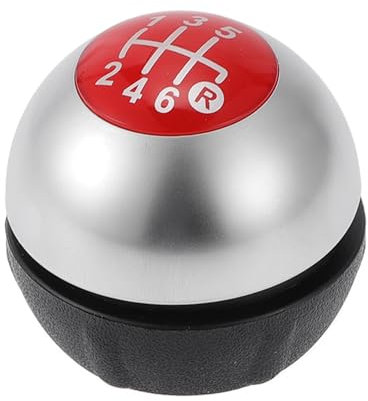 TUCKBOLD 6-Gang-Schaltknauf für Fiat 500 | Vorderer Automatikgetriebeschalthebelknopf Schwarz Rot Kunststoff 1 Stück