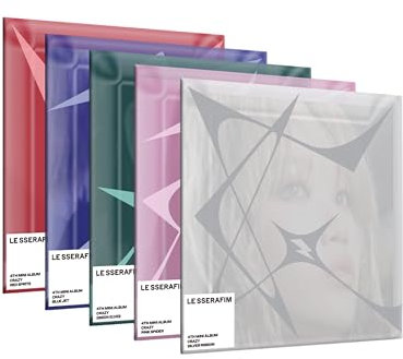 Generisch LE SSERAFIM 4th Mini Album [CRAZY] Compact Random Version + [Extra Special Photocards] (13x13 cm, Multicolored with Transparent Elements)