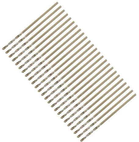 sourcing map 24pcs Straight Shank Twist Drill Bits 1mm Gold Titanium & Black Nitride Coated High Speed Steel (HSS) 4341 with 1mm Shank for Stainless Steel Alloy Metal Plastic Wood