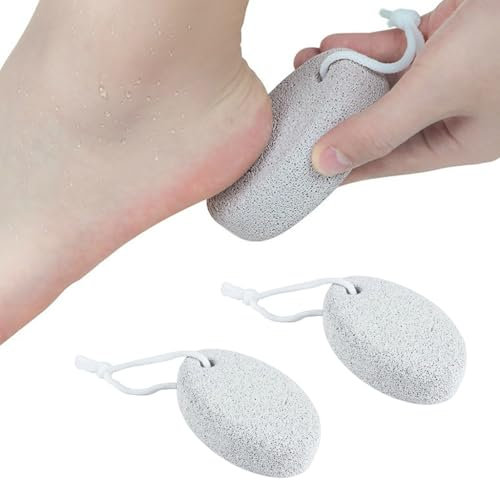 2-Stück Bimsstein Fußpflege Cleaning,Fusspflege Entferner Abgestorbene,Pumice Stone,Hornhaut Entfernen fuß,Fußschrubber Foot Skin Scrubber Reinigungsstein,Stein Natürlich Sandine Exfoliating Chwielen
