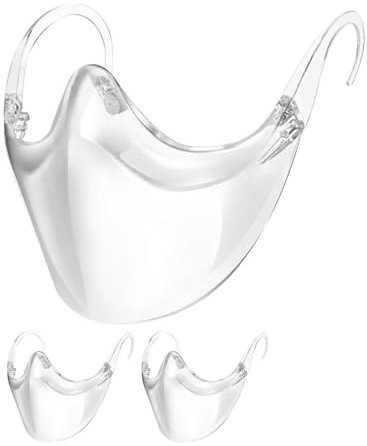 Stgbcst klarer Sicherheitsgesichtsschutz Staubschutzbrille Gesichtsschutz Gesichtsvisier Mundschutz Schild transparente Gesichtsmaske atmungsaktiv, sichtbar, wiederverwendbar (2er-Pack)