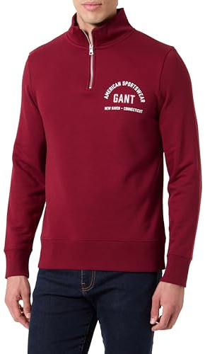 GANT Herren Printed Graphic Half Zip Sweatshirt