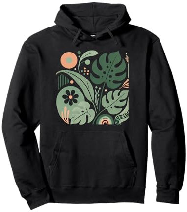 Monstera und Blooms, Monstera Muster, Flora-Liebhaber. Pullover Hoodie