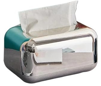 Kosmetiktücherbox Luxuriöse goldene Taschentuchboxen zur Aufbewahrung von Serviettenhaltern, Papierhüllen, Organizer, Ornament, Basteln, Schreibtisch-Taschentuchhalter, Taschentuchbox for die Küche(Si