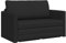 vidaXL Futon Sofa Bett 2-in-1 Schwarz 124x71x78 cm Stoff