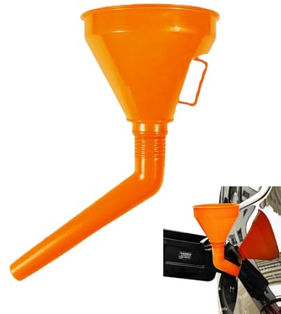 Car Funnel - Long Neck Funnel With Filter Handle | Wear-Resistant Spill Saver Funnell | Transmission Fluid Funnels | Oil Tank Funel For Car Oil, Automotive Accessories