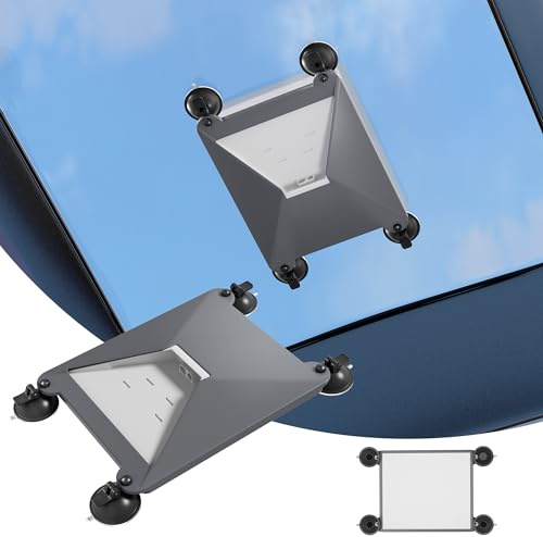 Starlink Mini-Saugnapfhalterung, 2-in-1 Starlink Mini-Flüssigkeits-Schutzhülle, Saugnapf-Montage-Kit für Sonnendach, Montage von LKW, Boot, Autodach, Wohnmobilfenster, Grau