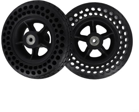 Vorderrad für Rollstuhl, 17,8 x 5,1 cm, massiv mit Naben-Dämpfung, leichtgängiges Rollen, schnelle Passform, für Zuhause und Pflege