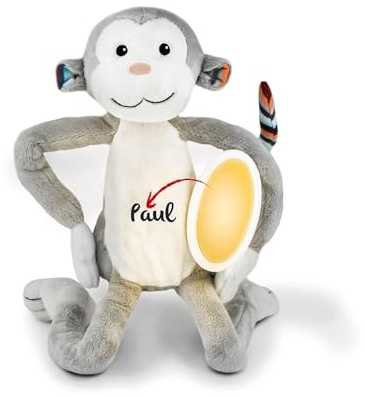 Mainely Personalisierbares Nachtlicht-Stofftier „Max“ – weiches Schlummerlicht & kuschelig – für Babys & Kleinkinder – mit Namen personalisiert – Zazu