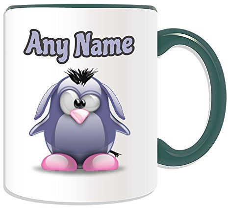 UNIGIFT Personalisiertes Geschenk – Iah Tasse (Pinguin Cartoon Charakter Kostüm Farboptionen) Einzigartige Namensbotschaft Silly Lustiger Superheld Hero Super-Esel