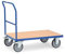 Fetra Plattformwagen 1000x700 mm mit 1 Schiebebügel Tragkraft 600 kg, Blau, Thermoplastisches Elastomer, Fix, Material Handling Truck, Wagen, Gabelstapler