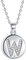 J.Endéar Buchstabe Kette 925 Sterling Silber Brief Initial W Disc Anhänger Halskette für Frauen Freundschaft 40 + 5cm einstellbar