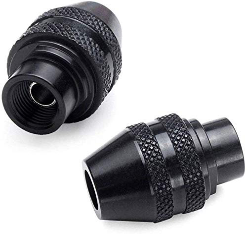 Bestgle 2 Stück Universal-Bohrfutter ohne Schlüssel, Schnellwechsel, Werkzeug Zubehör für Elektrowerkzeuge Dremel 4486 Drehwerkzeuge 3000 4000 7700 8200