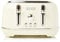 Haden Highclere Cream Toaster 4 Slice - Electric Stainless steel Toaster With Reheat And Defrost Functions - Easy To Clean - Removable Crumb Trays