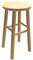 Acan Tradineur - Banqueta Redonda, Taburete Redondo de Madera Natural con reposapiés, 47 x 25,5 x 25,5 cm