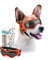 PETLESO Hundebrille Hundeschutzbrille Hunde Sonnenbrille Anti-UV Schutz Augenschutz für Kleine/Mittelgroße Hunde Orange-1