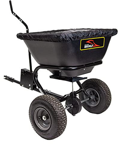 Brinly BS261BH-A - Spandiconcime Deluxe con Manico esteso e Copertura Resistente alle intemperie, 56,7 kg.