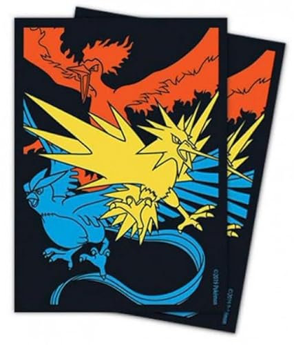 Pokemon Card Sleeves - Articuno Zapdos Moltres - Hidden Fates Elite Trainer Box - 65 Count Pack