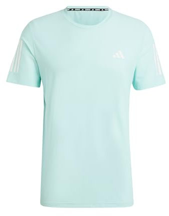 adidas Men's Own The Run Tee, Semi Flash Aqua, L