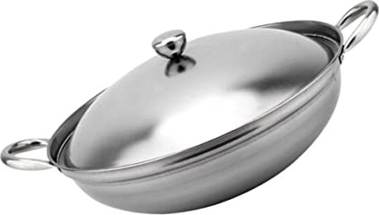GOOHOCHY Covered Alcohol Stove Stainless Steel Pan Lid for Kitchen Cooking for Making Seafood and Other Dishes Lightweight and Design