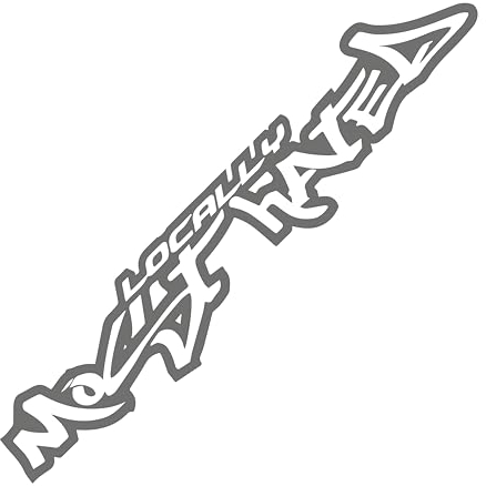 Auto Aufkleber Locally Most Hated Schriftzug Sticker Autotuning Sticker Car Decal Frontscheibe Heckscheibe Karosserie Wanted (Glanz Weiß)