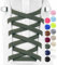 Stepace 2 pares de cordones elásticos sin atar para niños y adultos, cordones de zapatos Ajustables elásticos planos Para Zapatos y Zapatillas Verde Military 120