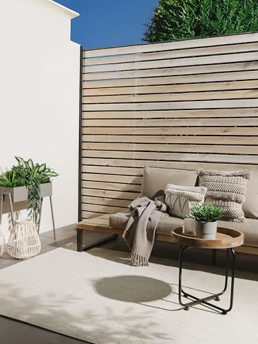 benuta Basic In- & Outdoor Teppich Iowa - Creme 120x170 cm - Boho Jute-Look - Wetterfest & UV-beständig für Balkon, Terrasse, Garten, Küchenteppich & Wohnzimmerteppich - Strapazierfähig & Robust