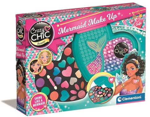 Clementoni Verrückt Schicke Niedliche Meerjungfrau Make-up Set für Kinder, 6 Jahre Plus - 18858