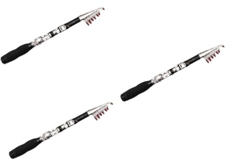 VANZACK 3-teiliges 7 M Langes Mini-teleskop-angelruten-Set Aus Fiberglas Leichte Reisestange Schwarz Für Outdoor-angelbegeisterte