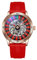 DAXIAOYU Drehbares Zifferblatt mechanische Uhren für Herren Luxus hohl Skelett Trendy Automatikuhr Wasserdicht Leuchtende Persönlichkeit Armbanduhr, Rotes Silikon, Luxuriös