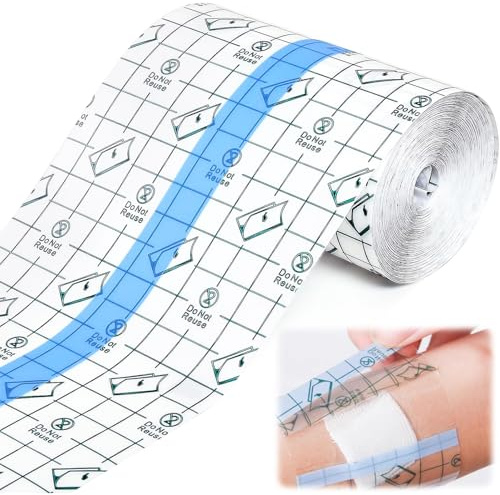 XSHAO® Benda Trasparente Impermeabile, 15 cm x 10 m Cerotti Impermeabili per Doccia, per Doccia/Pellicola per Tatuaggi/Bendaggio Antiallergico/Protezione Delle Ferite