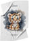 Personalisierbare Kuscheldecke Kleiner Tiger mit Namen und Text - Decke mit Namen Tiger - Kuscheldecke mit Namen personalisiert - Geschenkidee Decke Tiger 140 x 200 cm Kleiner Tiger 140 x 200 cm