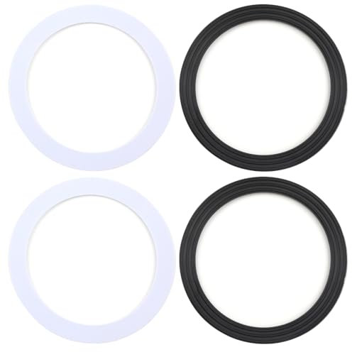 4 Pcs 110mm Sink O Ring Seal Washer,Black Rubber and White Sponge Seal Strainer Basket Replacement Sink Drain Accessories Seal Ring for DIY Tap Sink Washers Basin Plug Sealing Kitchen Bathroom Valve