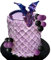 Fantasy Purple 3D Dragon Cake Topper Dragon Eggs Cake Decor Purple Balls Cake Decor for Baby Shower Birthday Wedding Party Supplies