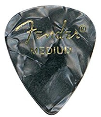 Fender 098-0351-843 351 Shape Premium Picks, Medium, Black Moto, 12 Count