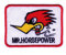 Aufnäher Bügelbild Aufbügler Iron on Patches Applikation Mr. Horsepower Woody Woodpecker