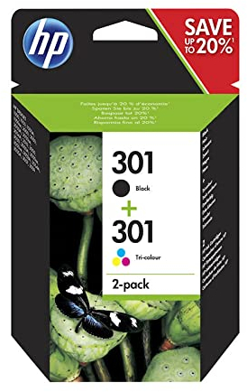 HP Envy 4502 e-All-in-One Drucker – 301 Schwarz & Farbe 2er-Pack – Originalpatronen