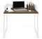 TEMAHOME Volga Schreibtisch Holz nussbaum und Weiss, 90 x 60 x 88 cm