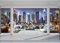 Runa Art Papier peint intissé Balcon de New York 352 x 250 cm Toison Mur XXL Tableaux Muraux Tapisserie Photo Décoration Murale Salon Chambre Coloré 9204011c