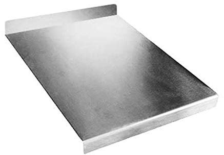 ZeroInox Tagliere acciaio inox professionale con Alzatina (Tutte le Misure) Piano lavoro cucina grande uso alimentare per impastare pane pizza salumi fermi antiscivolo profondità 60cm (L90 - P60)