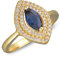 2Colors Bague plaqué Or Marquise avec Saphir synthétique et Cubic Zirconia - 54