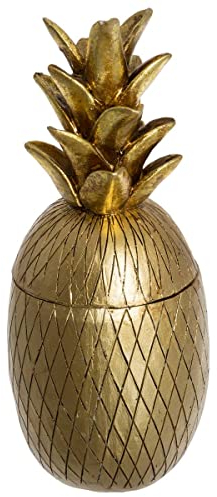 Atmosphera - Boîte Ananas Living - doré - D9-5 cm