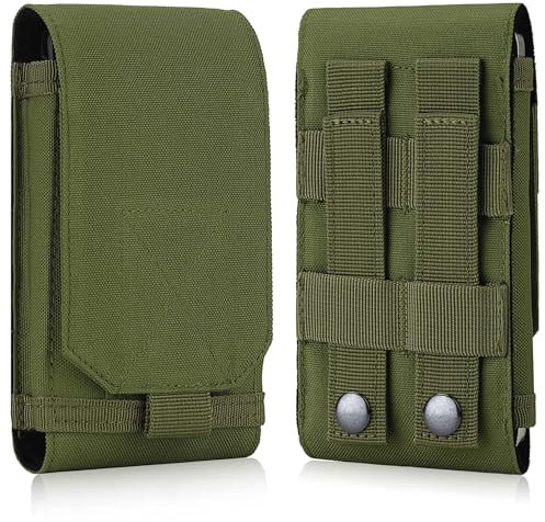 DOUN Tactical Phone Holster Army Handy Gürteltasche Molle Tasche Cover Case für iPhone Xs Max iPhone 8 Plus Galaxy Note 9 S10 Plus - ArmyGreen
