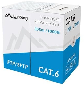 Lanberg FTP 305M Solid CU CPR + FLUKE Passed Grey Coil Cat.6
